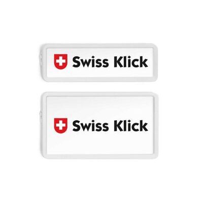Swiss Klick Nummernrahmen weiss Hochformat