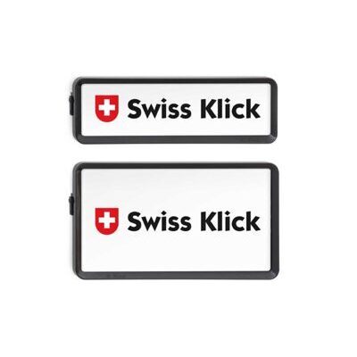 Swiss Klick Nummernrahmen schwarz Hochformat