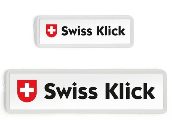 Swiss Klick Nummernrahmen weiss Langformat