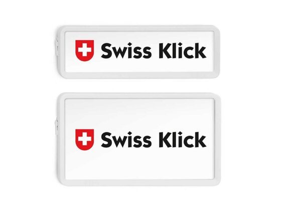 Swiss Klick Nummernrahmen weiss Hochformat