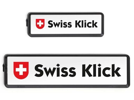 Swiss Klick Nummernrahmen schwarz Langformat